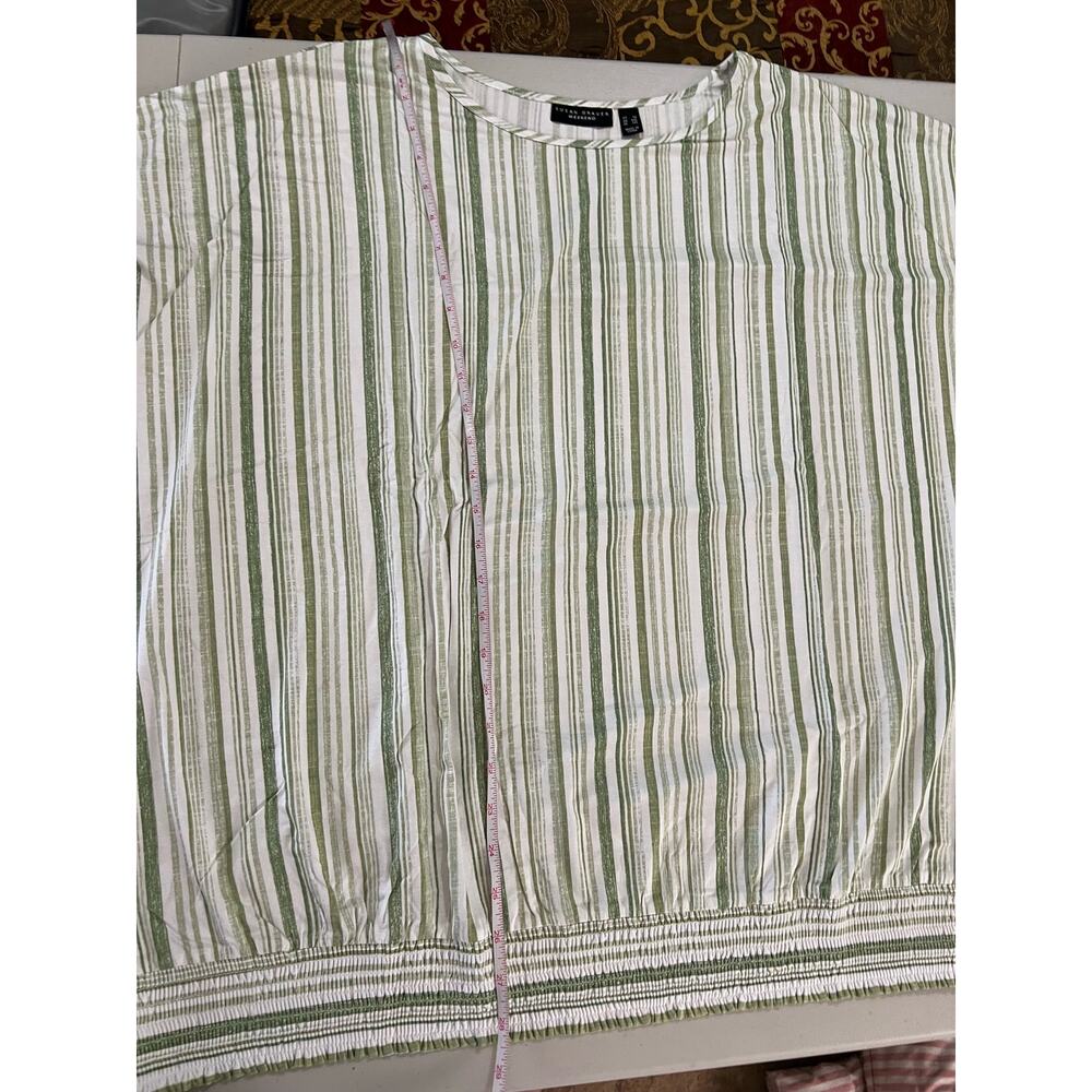Susan Graver Printed Cool Touch Dolman Sleeve Top PALM LEAF NWOT SIZE 3XL - Picture 7 of 7
